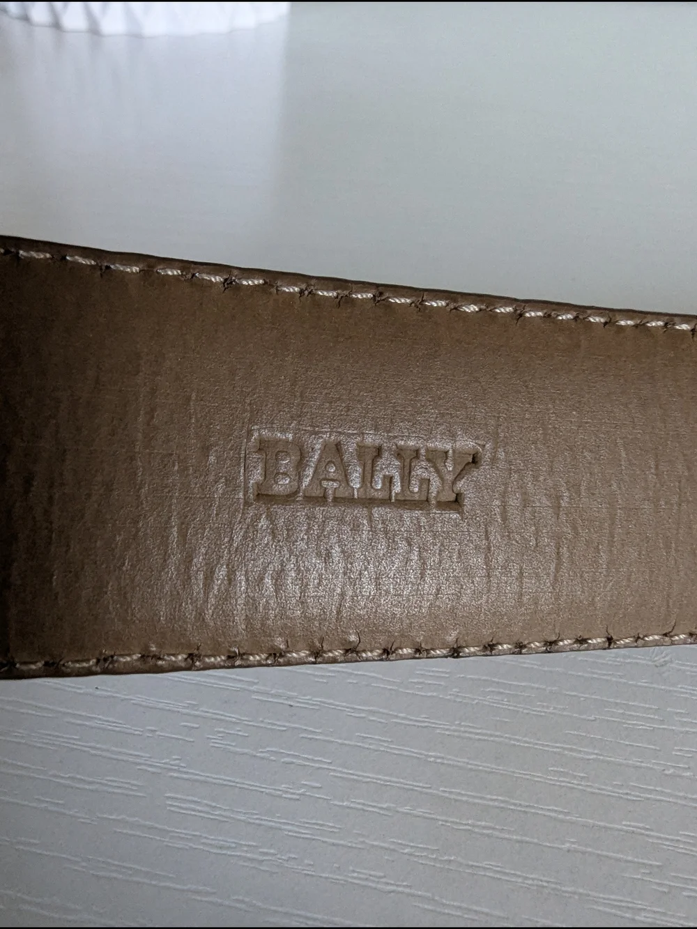 Bally Brown Leather Belt with Gold-Tone Buckle